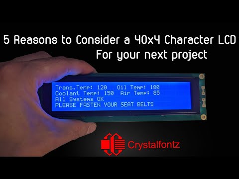 Video demonstration that gives you five good reasons to use a 40x4 character display in your next project or product.
