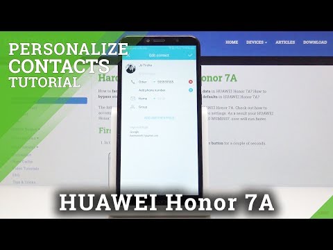 How to Add Photo to Contact in HUAWEI Honor 7a  Personalize Contact