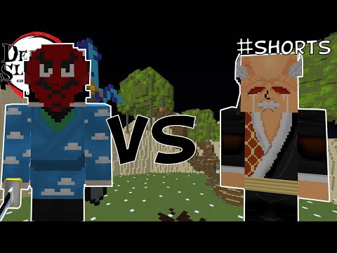 Urokodaki Vs Hantengu - Minecraft Demon Slayer Mod #Shorts