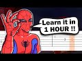 🎵 SPIDERMAN, SPIDERMAN 🎵 Song - EASY Guitar tutorial (TAB)