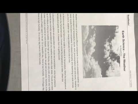 Earth Science- The Weather Read Aloud