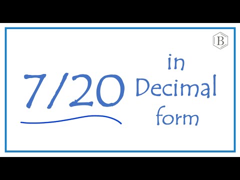 7/20 as a Decimal