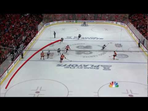 Travis Zajac PPG goal. NJ Devils vs Philadelphia Flyers Game 1 4/29/12 NHL Hockey