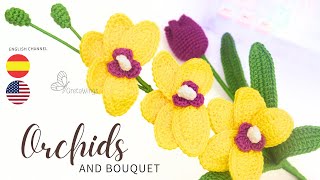 ROCHET WOVEN ORCHIDS🌺HOW TO MAKE A BOUQUET🌺 STEP BY STEP | GretaWings @gretawings