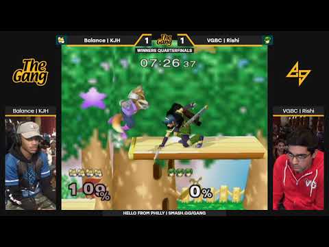 The Gang: Winners Quarters — Balance | KJH (Fox) vs. VGBC | Rishi (Marth) — SSBM Singles