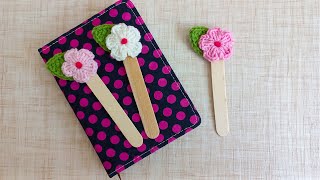 Easy Crochet Flower Bookmark Tutorial for Beginners 🌸 | crochet Bookmark