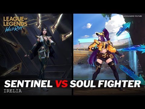 Irelia Soul Fighter VS Sentinel Skins Comparison Wild Rift