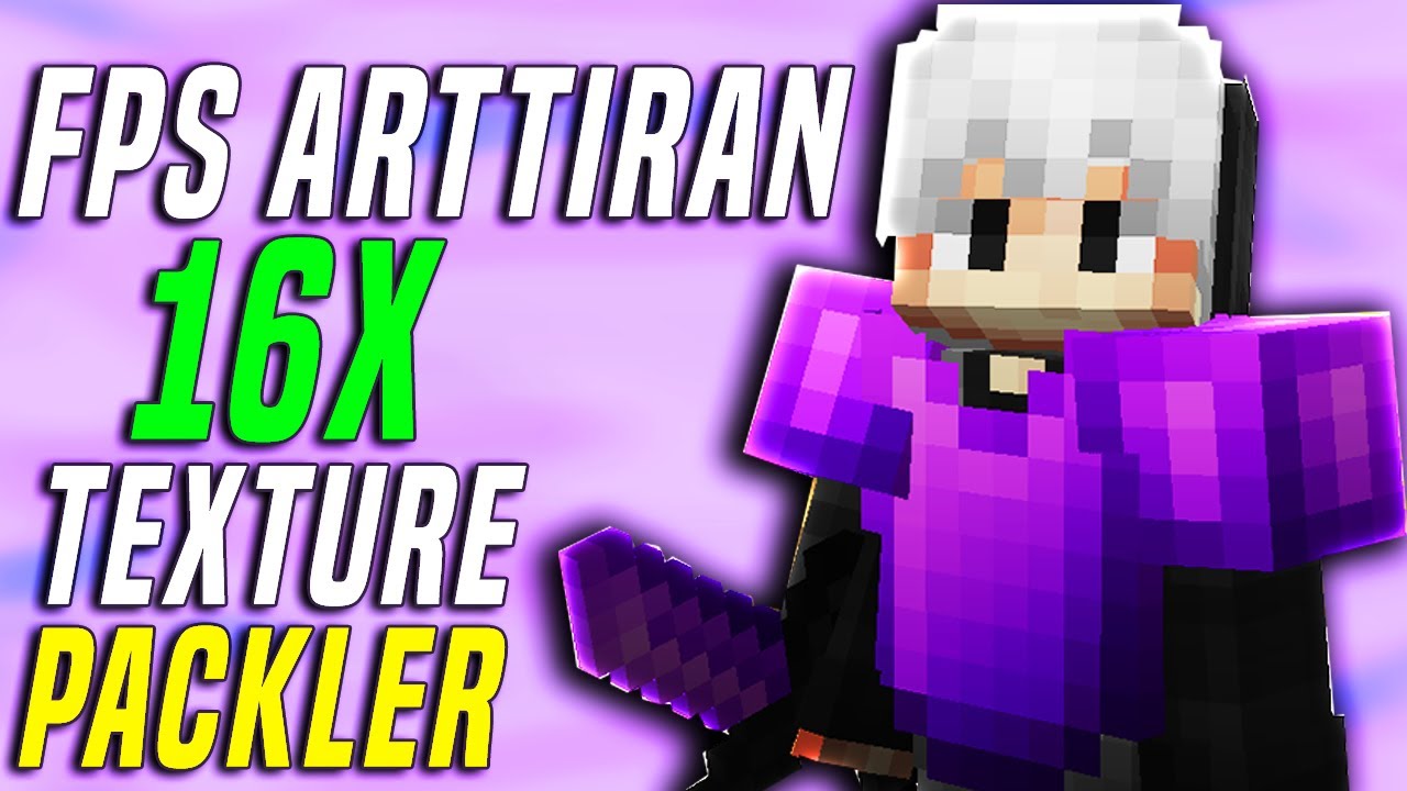 FPS ARTTIRAN 16X TEXTURE PACKLER! - minecraft bedwars, skywars, hd, fps boost arttıran 1.8.9 texture