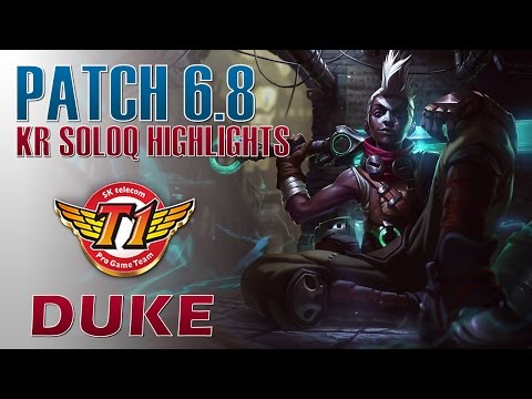 SKT T1 Duke - Ekko Top Lane - KR SoloQ Highlights
