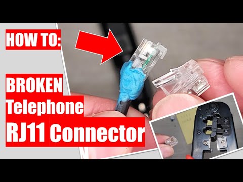 HOW TO: Fix Broken Telephone RJ11 Connector - Using a Crimping Tool