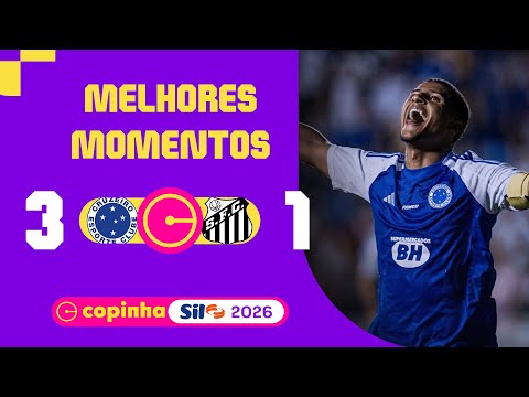 Gols e lances de Cruzeiro x Santos