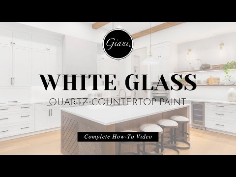 Giani® White Glass Quartz Countertop Paint Kit With Epoxy Resin Topcoat