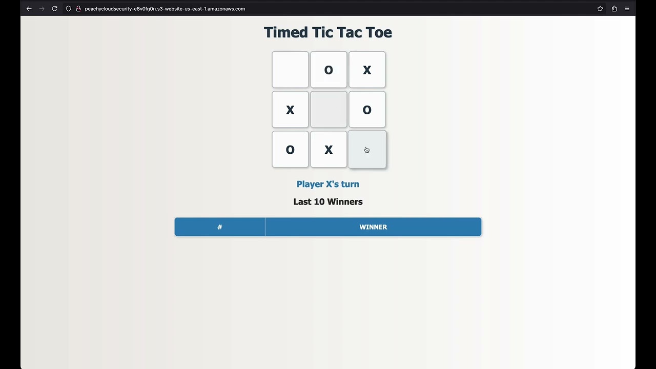 Timed Tic Tac Toe: Building a Tic Tac Toe Upgrade with Amazon Q and AWS S3