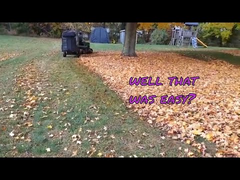 Agri-fab Mow-N-Vac DEMO, Einfaches Aufräumen von Herbstlaub in Michigan! Überzeugen Sie sich selb...