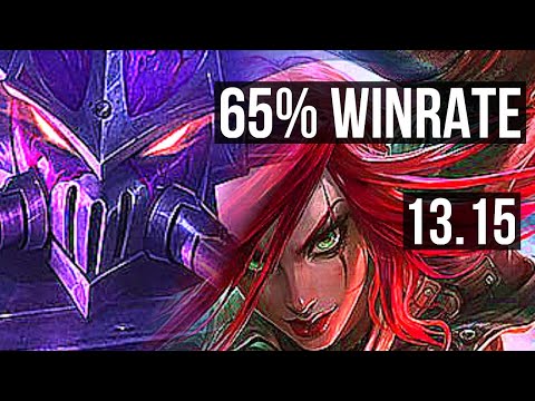 KASSADIN vs KATARINA (MID) | 15/1/4, 65% winrate, Rank 8 Kassadin, Legendary | TR Challenger | 13.15