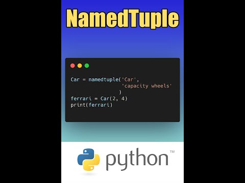 Python: Create Classes with Named Tuple (namedtuple)