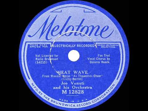1933 Joe Venuti - Heat Wave (Dolores Reade, vocal)