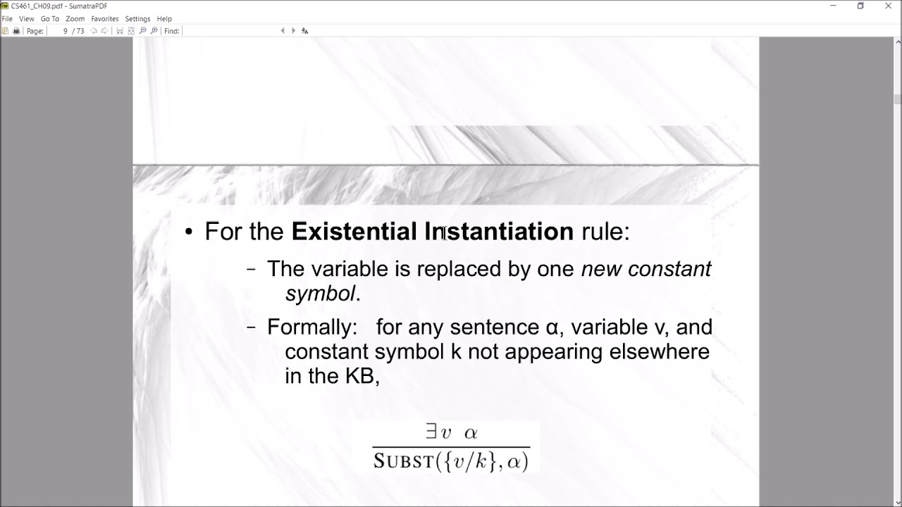 CS461 AI CH09 Lecture:  9.1:  Propositional vs First-Order Logic