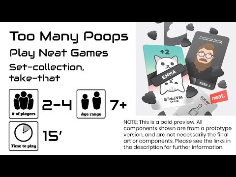 Too Many Poops, a set-collection, take-that game - Games Previewed