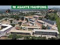 4K Asante Mampong(Township) Municipal Drone/Aerial View in the Ashanti Region of Ghana.