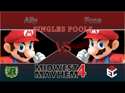 Midwest Mayhem 4  SINGLES POOLS - Ally (Mario) vs Fons (Mario)