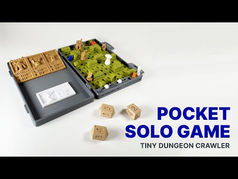 Pocket Dungeon Solo Gameplay - A 3d printed tiny board game
