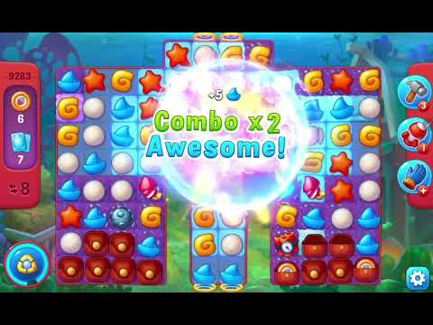 Fishdom Hard Level 9283 (with ingame lightning booster) @choraelmin