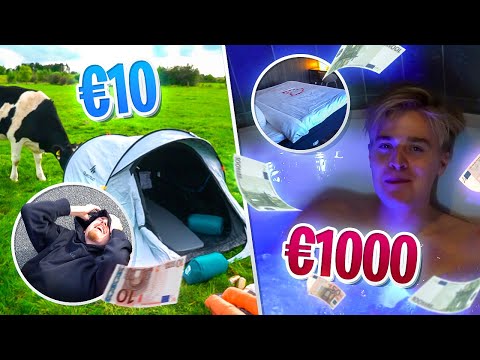 BANKZITTERS GAAN VOOR €1.000 vs €10 OVERNACHTEN!!