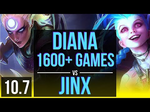 DIANA & Yuumi vs JINX & Blitzcrank (ADC) | 2.2M mastery points, 1600+ games | EUW Master | v10.7