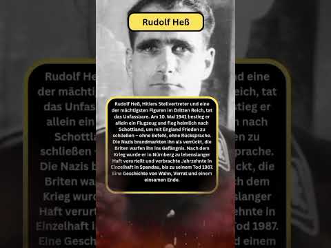 🔴Rudolf Heß - Der Stellvertreter, der einfach losflog. #ZweiterWeltkrieg #Geschichte #WW2