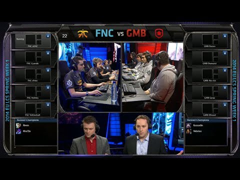 Fnatic vs Gambit Gaming | Season 4 EU LCS Spring split 2014 Super week W1D1 | FNC vs GMB