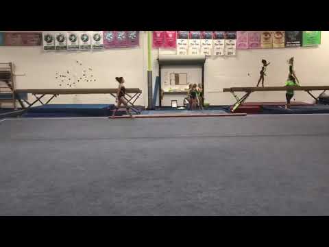 Floor skill routines. Double tuck. Rudi layout stepout. Front layout full front layout.