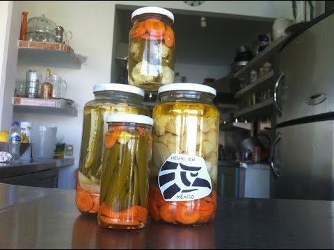 Cómo hacer CHILES EN VINAGRE envasados para conserva.