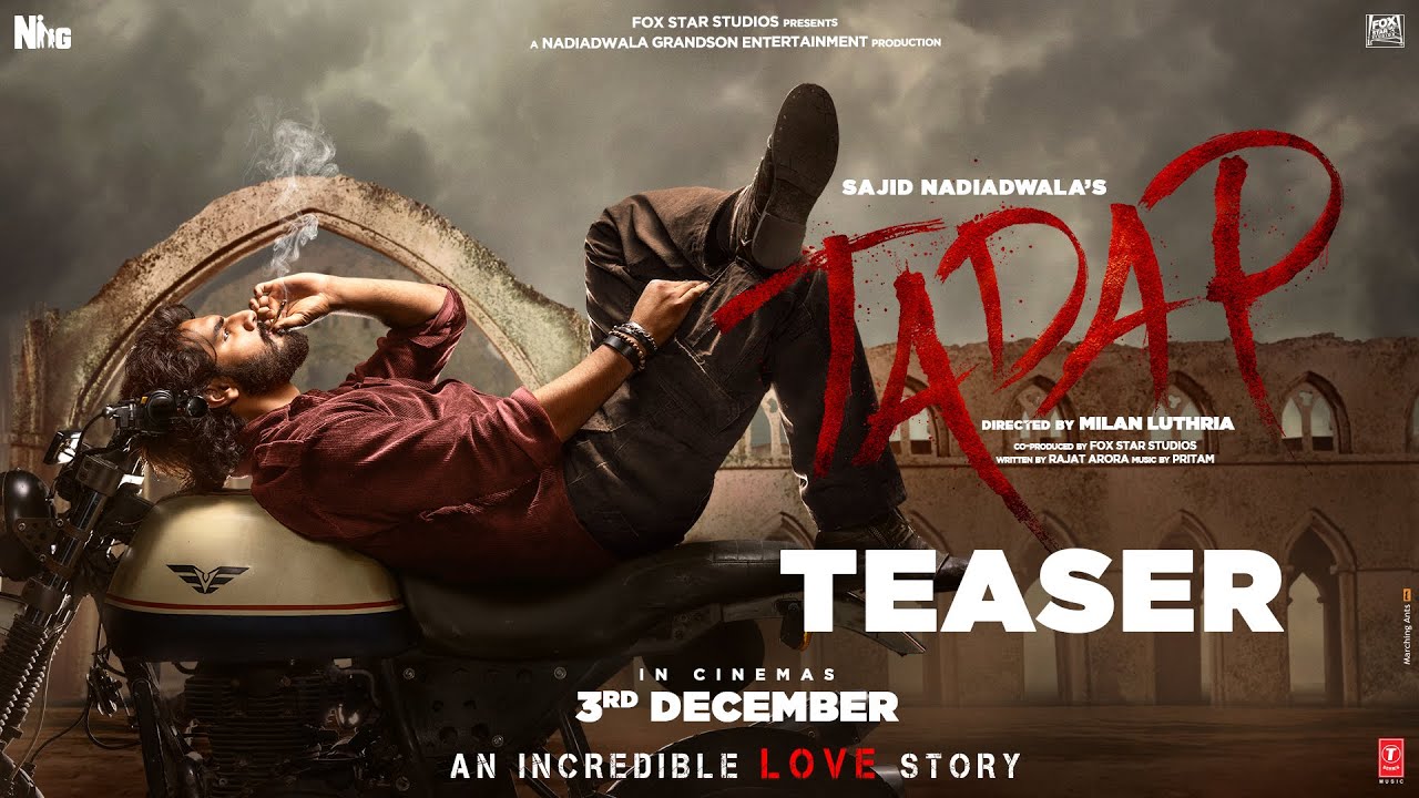 Tadap - OFFICIAL TEASER | Ahan Shetty | Sajid Nadiadwala | Milan Luthria | 3rd Dec