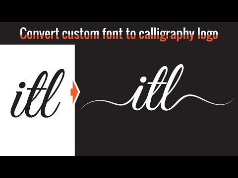 Calligraphy logo design tutorial | How to make custom text calligraphy logo in illustrator cc Video