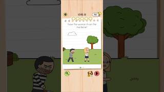 Brain Test 5 Level 22: Save the woman from the murderer! Walkthrough