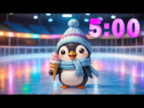 5 Minute Music Timer - Penguin on Ice + Ice Cream = ?