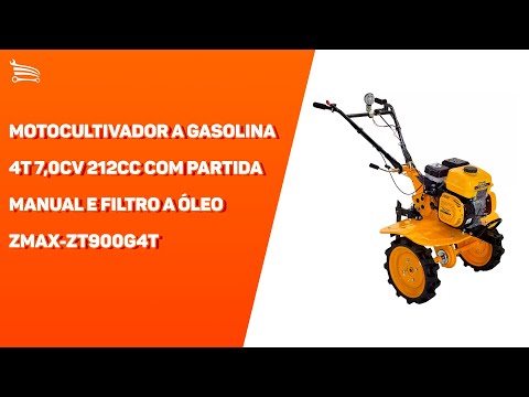 Motocultivador a Gasolina 4T 7,0CV 212CC com Partida Manual e Filtro a Óleo - Video