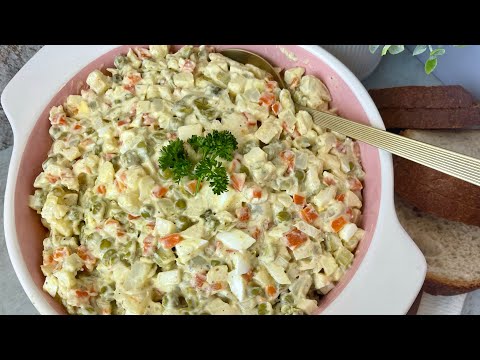 Polish Veggie Salad (Sałatka Jarzynowa)- The Lazy Girls Kitchen