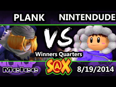 S@X - Nintendude (Ice Climbers) Vs. Plank (Sheik) SSBM Winners Quarters - Melee