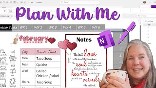 2025 February Plan With Me in OneNote