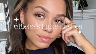 How to Apply False Lashes Without Glue | Kiss Impress Lashes | Ashley Bloomfield