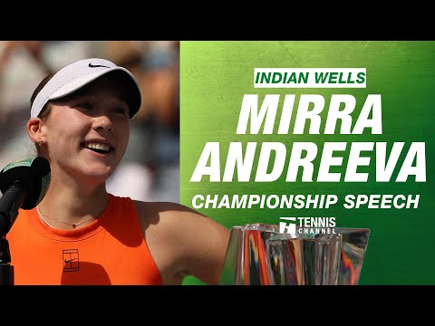 Mirra Andreeva Indian Wells Champion Speech | 2025 Indian Wells