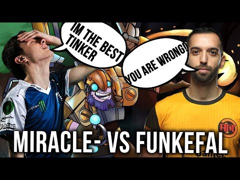 Miracle- vs Funkefal Tinker EPIC Battle - Best Midlaner vs Best Tinker Dota 2