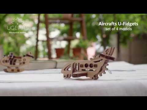 UGears U-Fidgets: Aircrafts - 4 Models