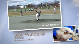 ［草野球実況 2020/11/28②］Nanasea vs wings