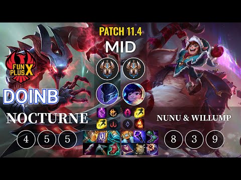 FPX Doinb Nocturne vs Nunu & Willump Mid - KR Patch 11.4
