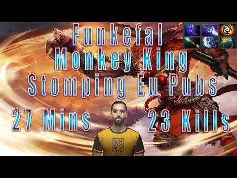 Funkefal Monkey King Mid Stomp! 27 Minutes 23 Kills. Diffusal + Manta Build.