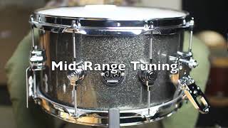 Video thumbnail for DW Performance Series Pewter Sparkle 7x13 Snare Drum by The Drum Shop - Portland, Maine