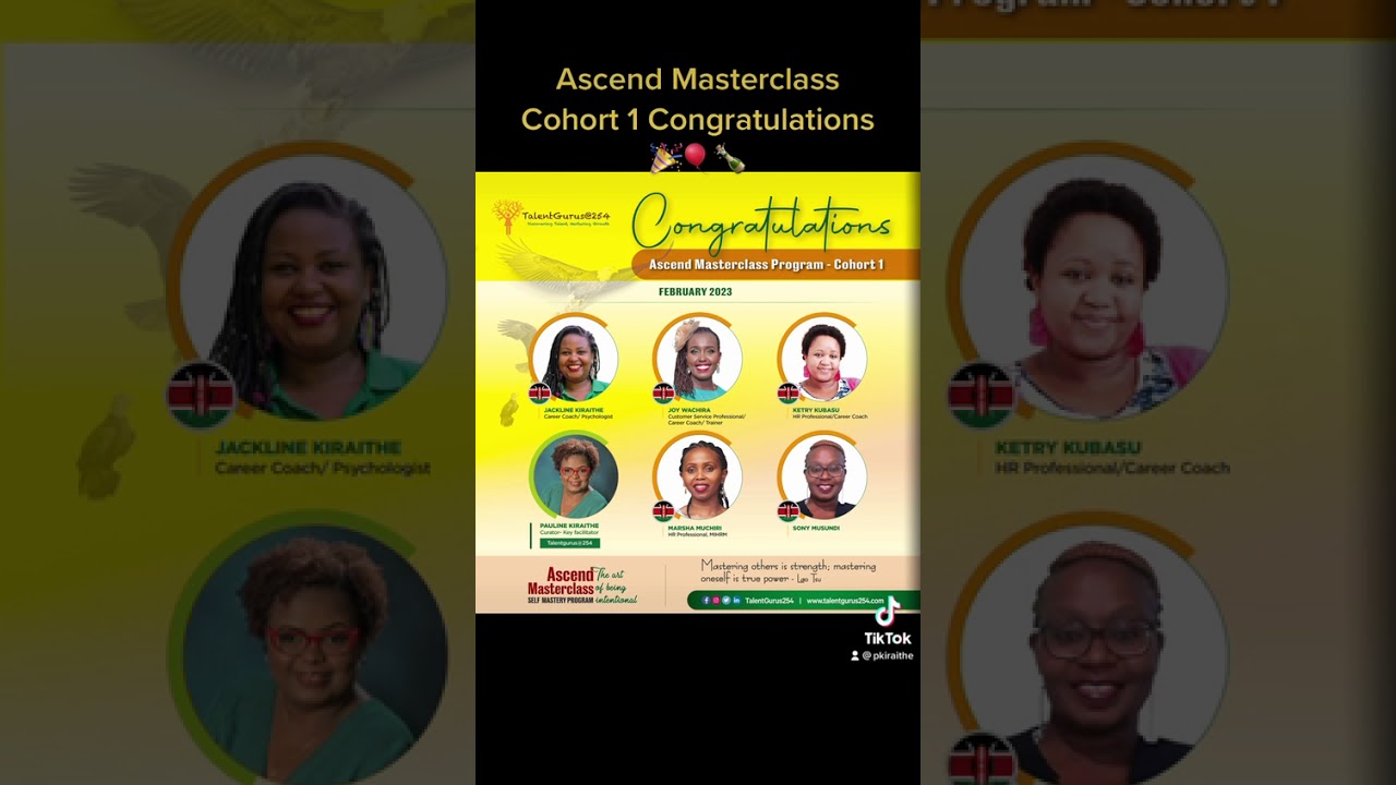 TalentGurus@254 Ascend Masterclass Cohort 1 Congratulations